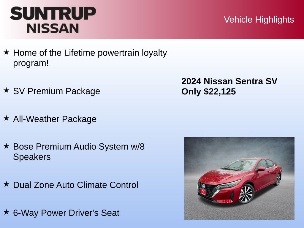 Image of Pre-Owned 2024 Nissan Sentra SV
