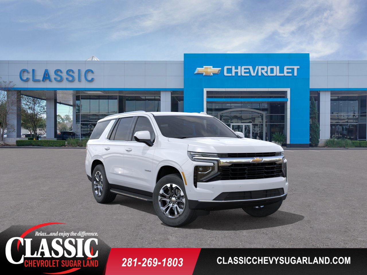2025 Chevrolet Tahoe LS White at Classic Elite Chevrolet Sugar Land