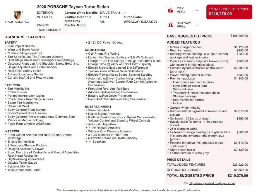 2020 PORSCHE TAYCAN - Image 17
