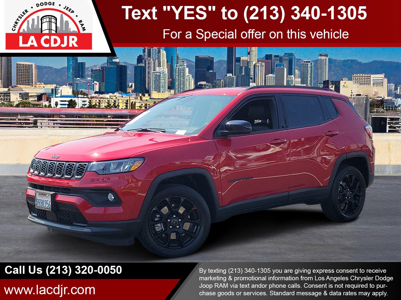 Used 2025 Red Hot Pearlcoat Jeep Latitude image 1
