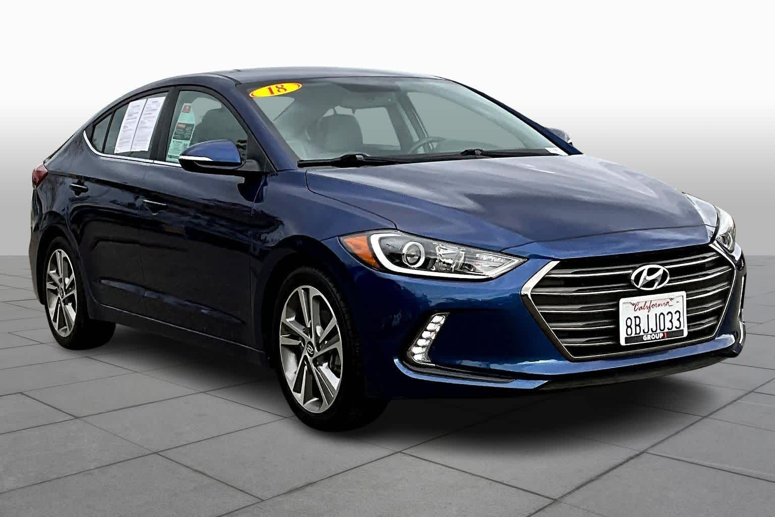 Used 2018 Hyundai Elantra Limited with VIN 5NPD84LF0JH216940 for sale in Folsom, CA