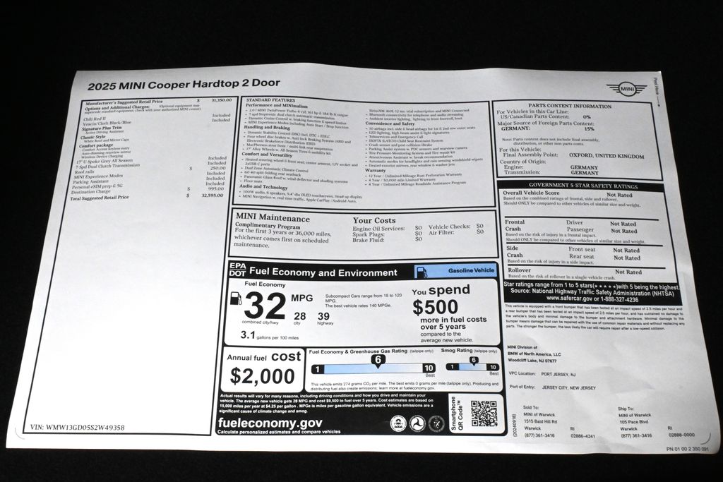 2025 Mini Cooper Hardtop Signature photo 27