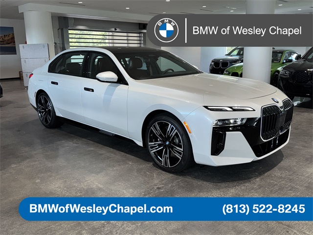 New 2025 Mineral White Metallic BMW 740i image 1