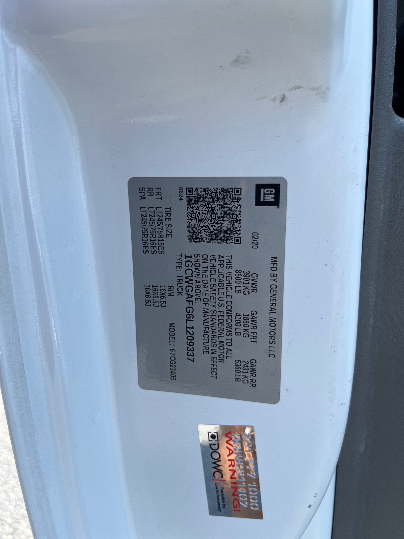 2020 Chevrolet Express Cargo 2500 Work Van photo 5