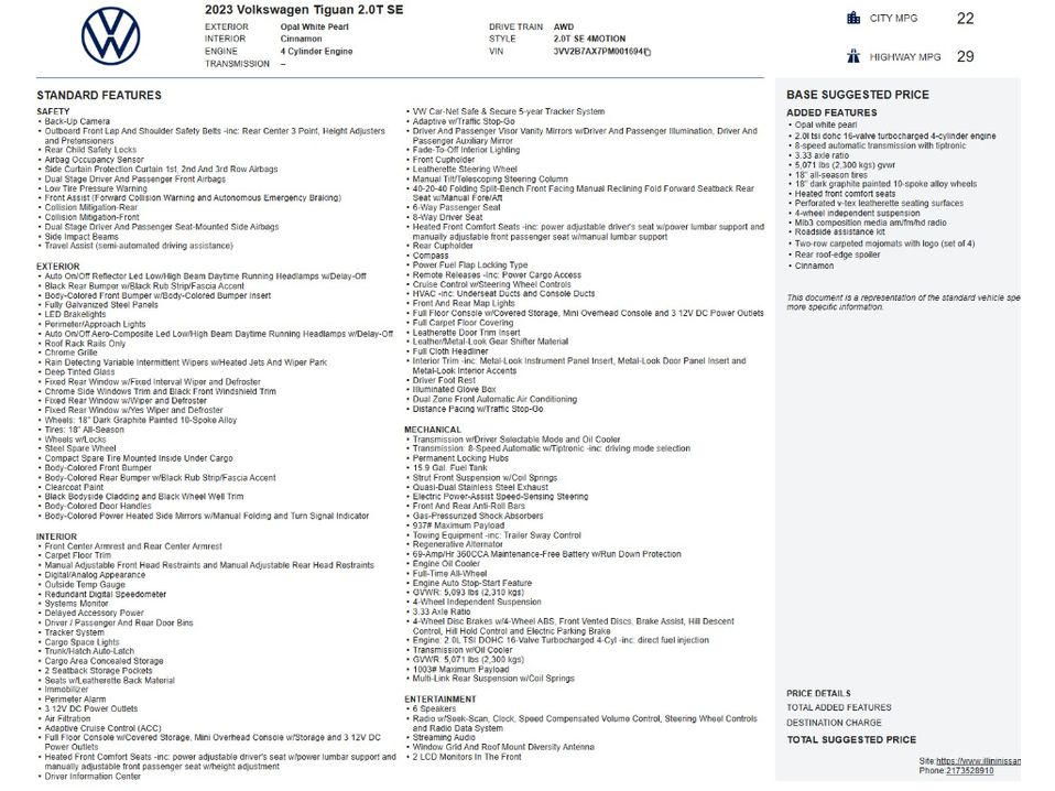 2023 Volkswagen Tiguan SE