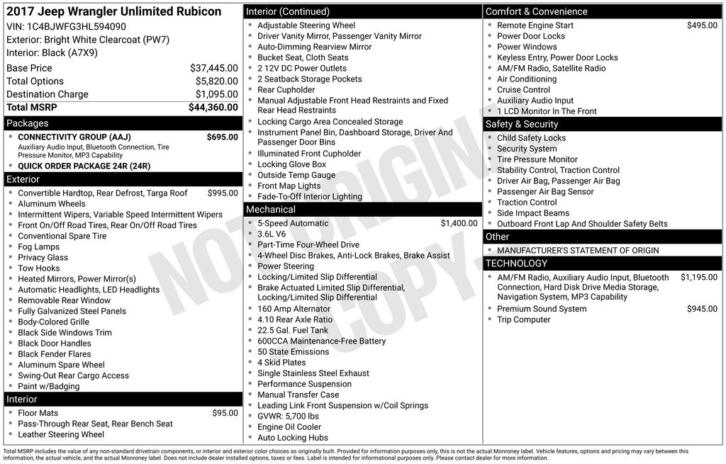 2017 Jeep Wrangler Unlimited Rubicon's photo