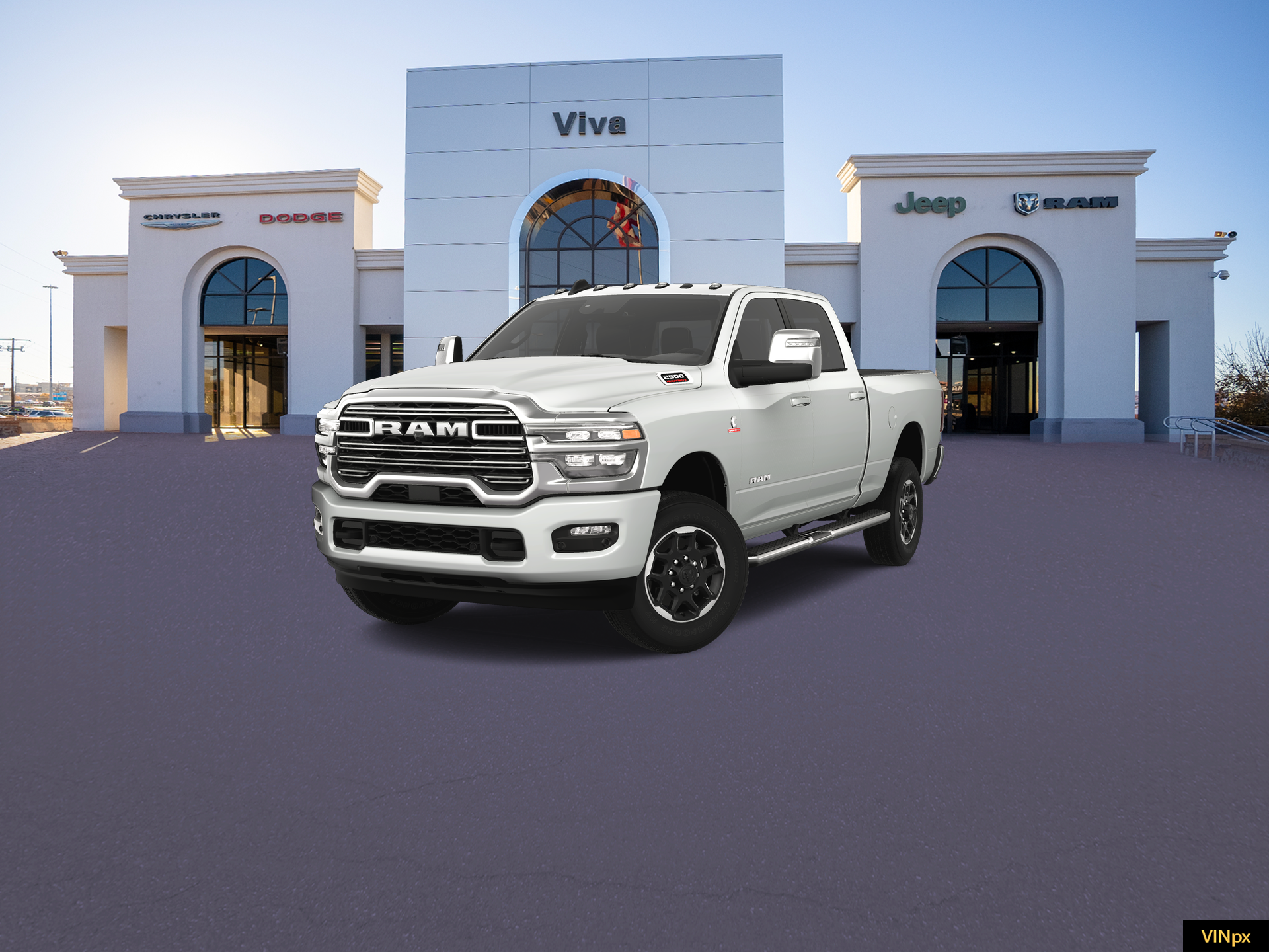 New 2025 Bright White Clear-Coat Exterior Paint RAM Laramie image 1
