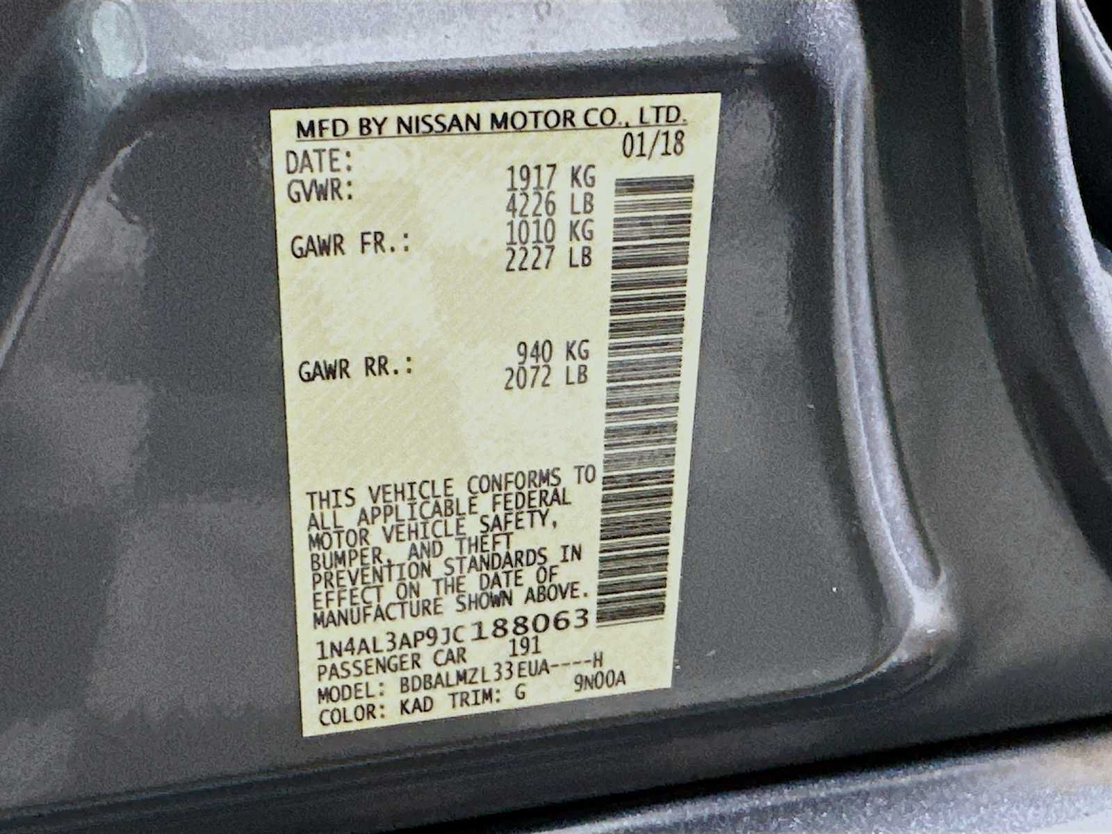 2018 Nissan Altima 2.5 SV photo 28