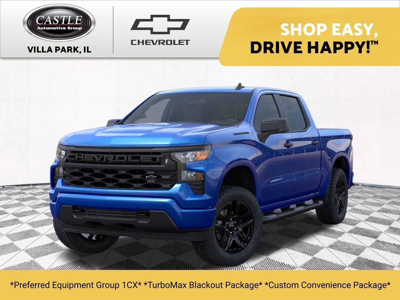 New 2025 Riptide Blue Metallic Chevrolet Custom image 1