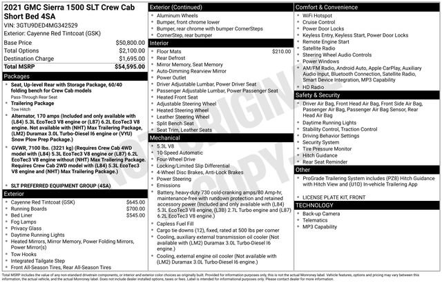 2021 GMC Sierra 1500 SLT's photo