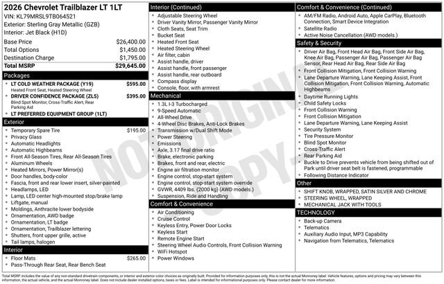 2026 Chevrolet Trailblazer LT