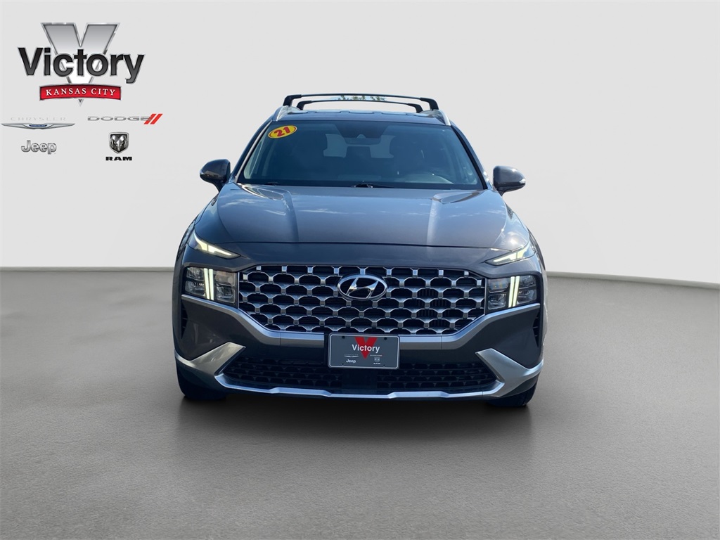 Used 2021 Hyundai Santa Fe Blue with VIN KM8S2DA12MU002666 for sale in Kansas City