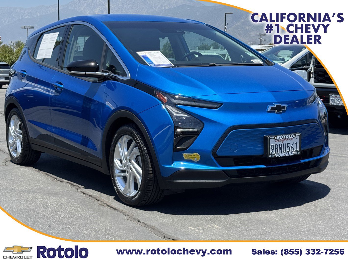Used 2022 Chevrolet Bolt EV LT with VIN 1G1FW6S04N4122958 for sale in Fontana, CA