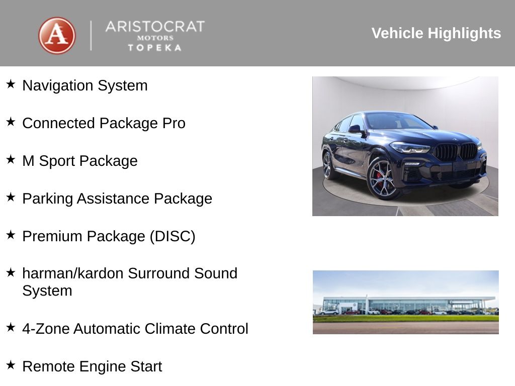 Used 2021 BMW X6 40i with VIN 5UXCY6C02M9F42174 for sale in Kansas City