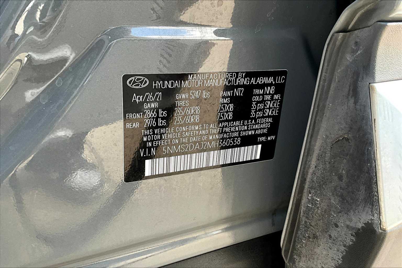 2021 Hyundai Santa Fe SEL photo 30