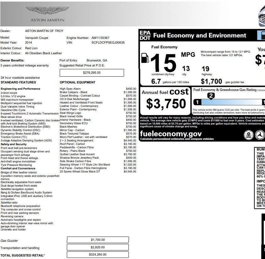 2014 ASTON MARTIN VANQUISH - Image 34