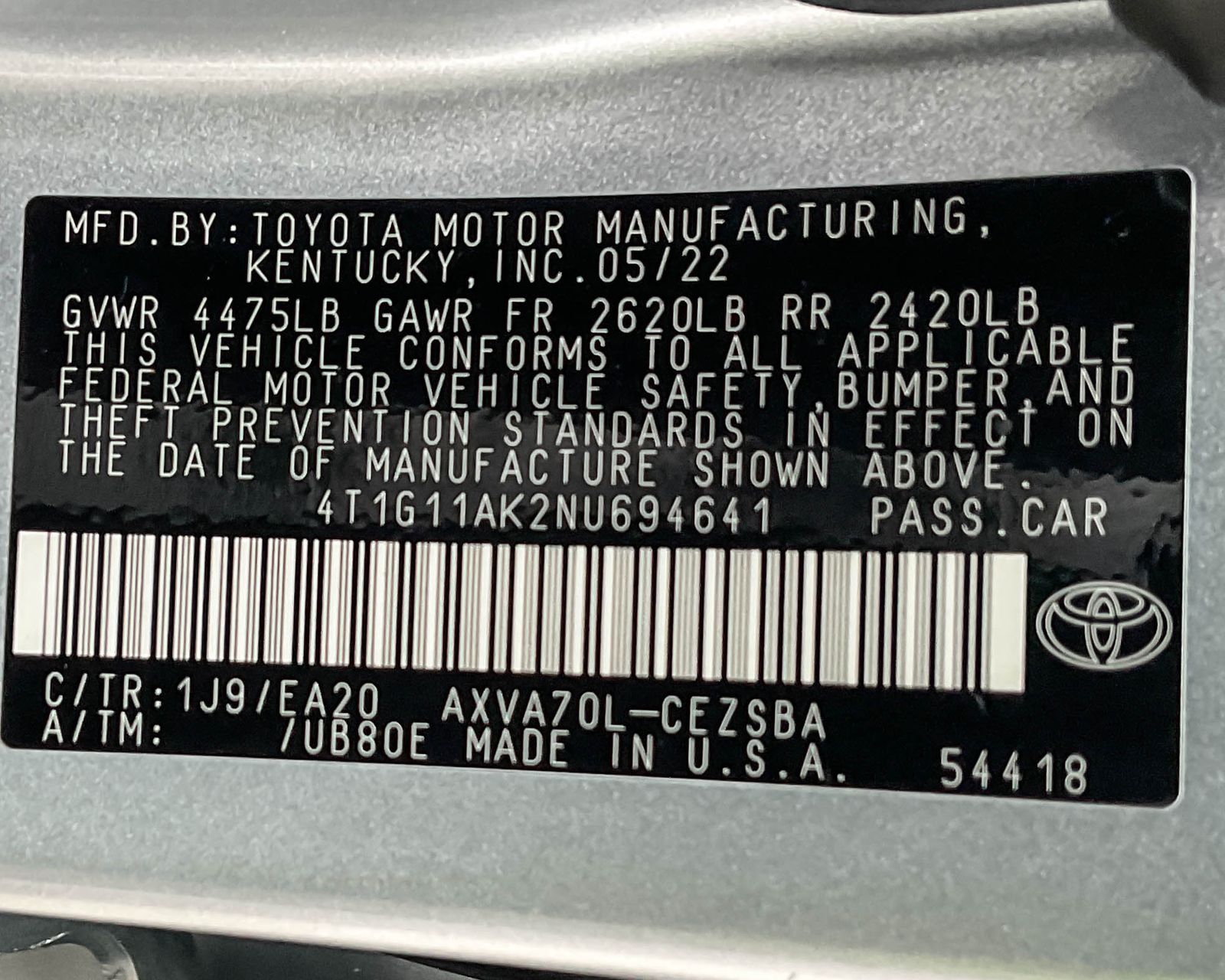 2022 Toyota Camry SE photo 24