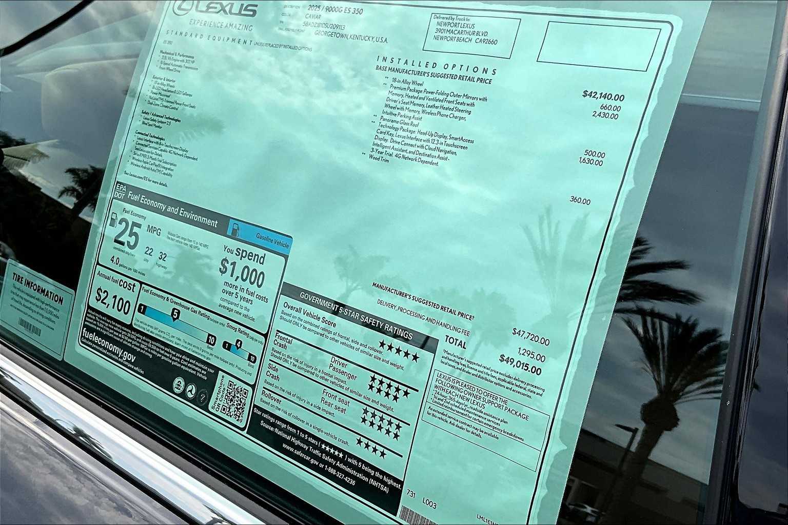 2025 Lexus ES 350 photo 20