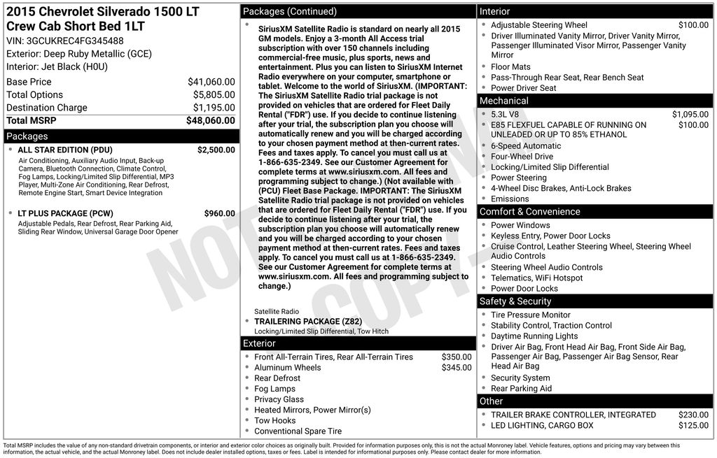 Used 2015 Chevrolet Silverado 1500 LT with VIN 3GCUKREC4FG345488 for sale in Elk River, Minnesota