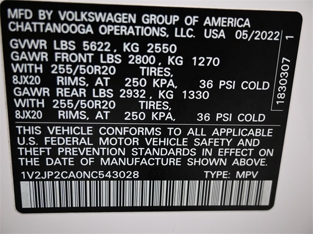 2022 Volkswagen Atlas SE Technology photo 4
