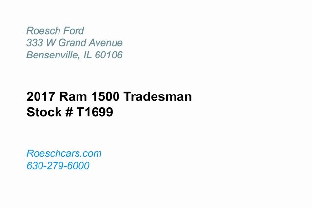 Used 2017 RAM Ram 1500 Pickup Tradesman with VIN 1C6RR6KG2HS768712 for sale in Bensenville, IL