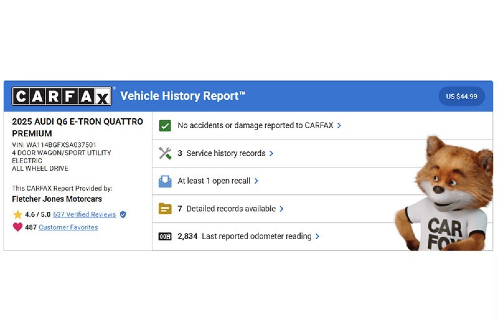 Used 2025 Audi Q6 e-tron Premium with VIN WA114BGFXSA037501 for sale in Costa Mesa, CA