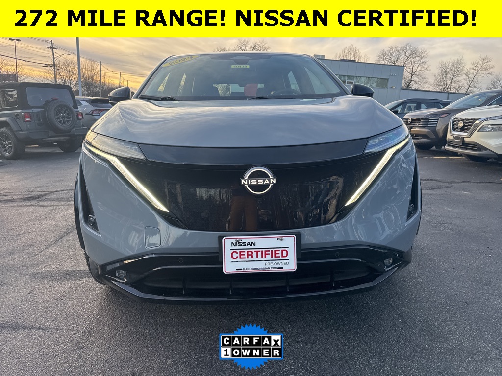 Certified 2023 Nissan Ariya Evolve+ with VIN JN1DF0BB8PM709621 for sale in Marlborough, MA