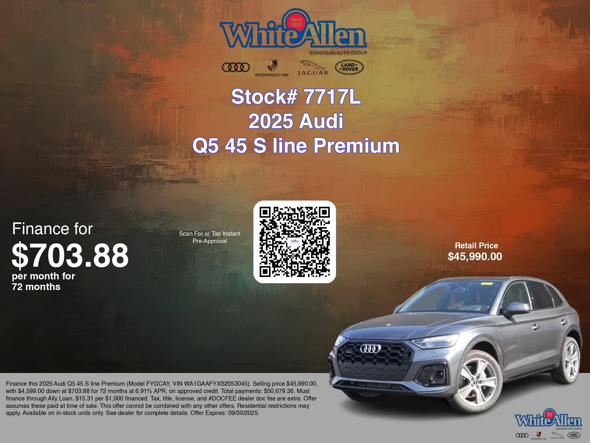 2025 Audi Q5 S line Premium 45 TFSI photo 2