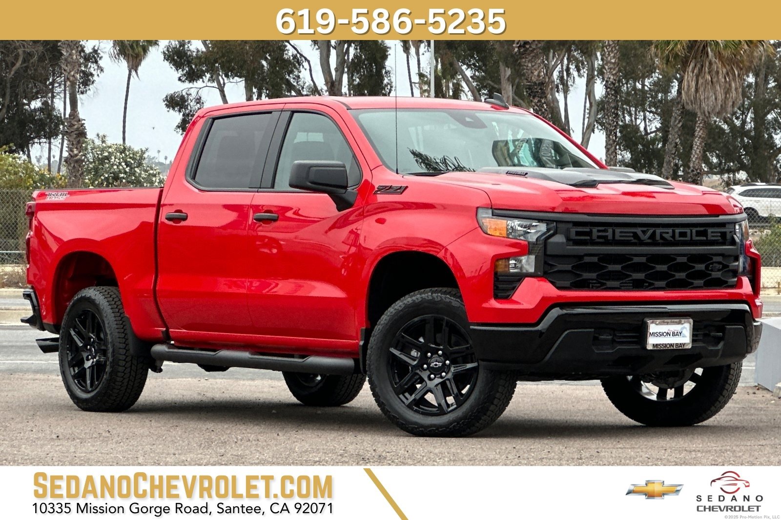 New 2025 Chevrolet Silverado 1500 Custom Trail Boss Crew Cab in