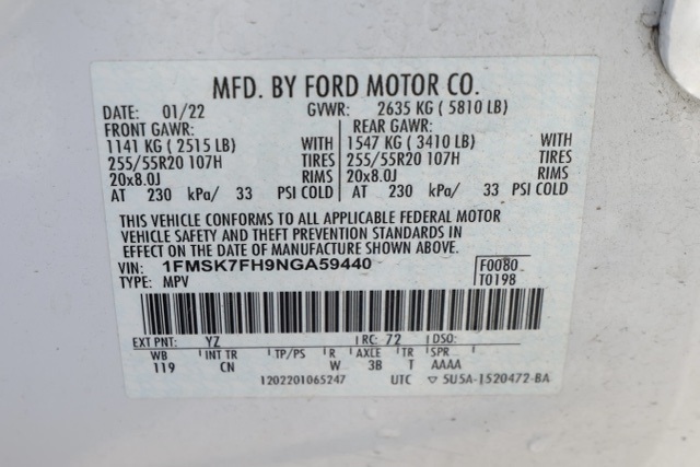 2022 Ford Explorer Limited photo 30
