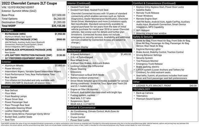 2022 Chevrolet Camaro 2LT's photo