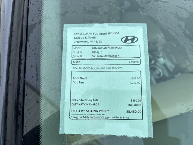 Used 2014 Nissan Pathfinder Platinum with VIN 5N1AR2MM6EC665067 for sale in Greenwood, IN