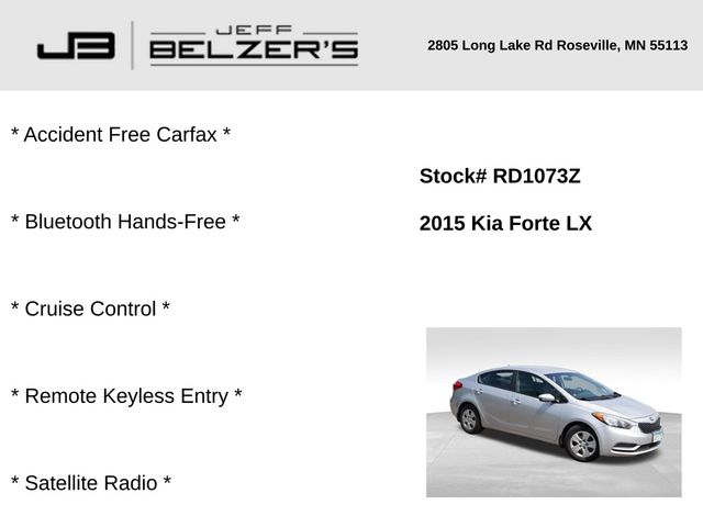 Used 2015 Kia Forte LX with VIN KNAFX4A64F5391291 for sale in Roseville, MN
