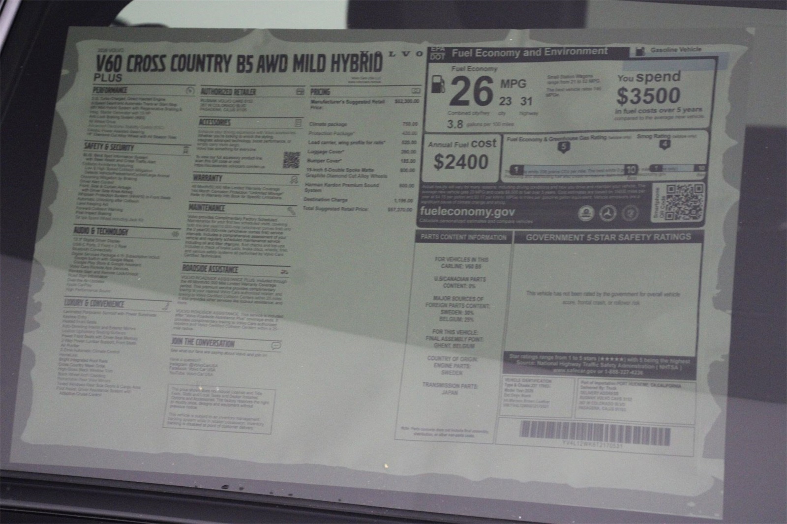2026 Volvo V60 Cross Country B5 Plus photo 16