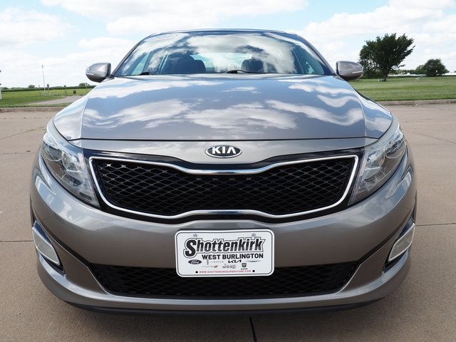 Used 2015 Kia Optima EX with VIN 5XXGN4A70FG490563 for sale in West Burlington, IA