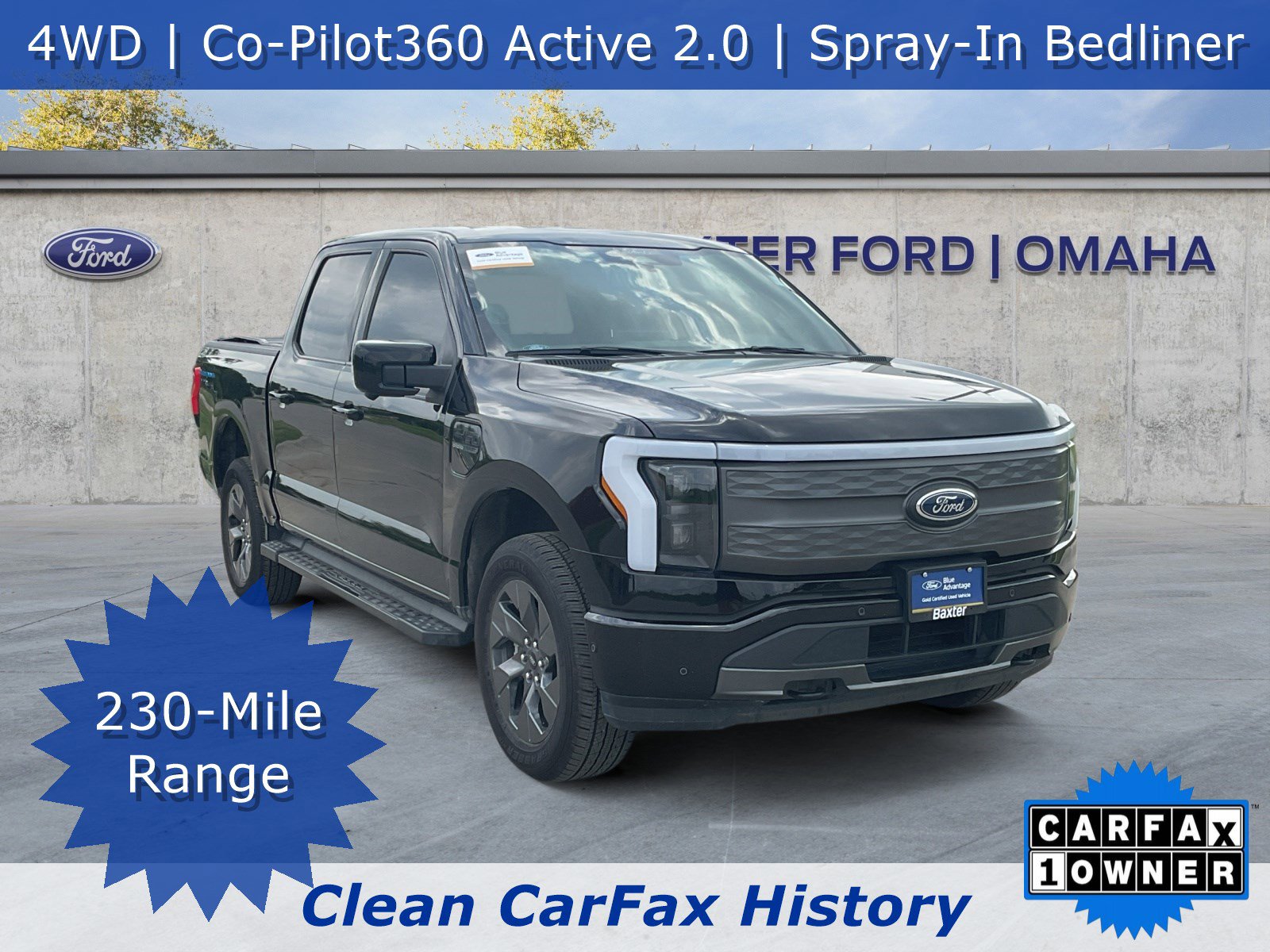 Certified 2022 Ford F-150 Lightning Lariat with VIN 1FTVW1EL7NWG15288 for sale in Omaha, NE