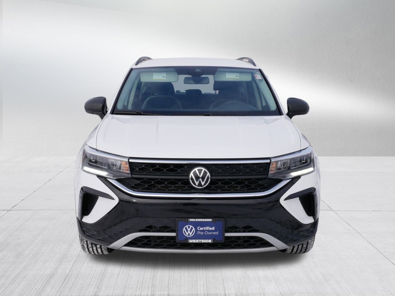 Certified 2022 Volkswagen Taos S with VIN 3VVMX7B2XNM031587 for sale in Saint Louis Park, Minnesota