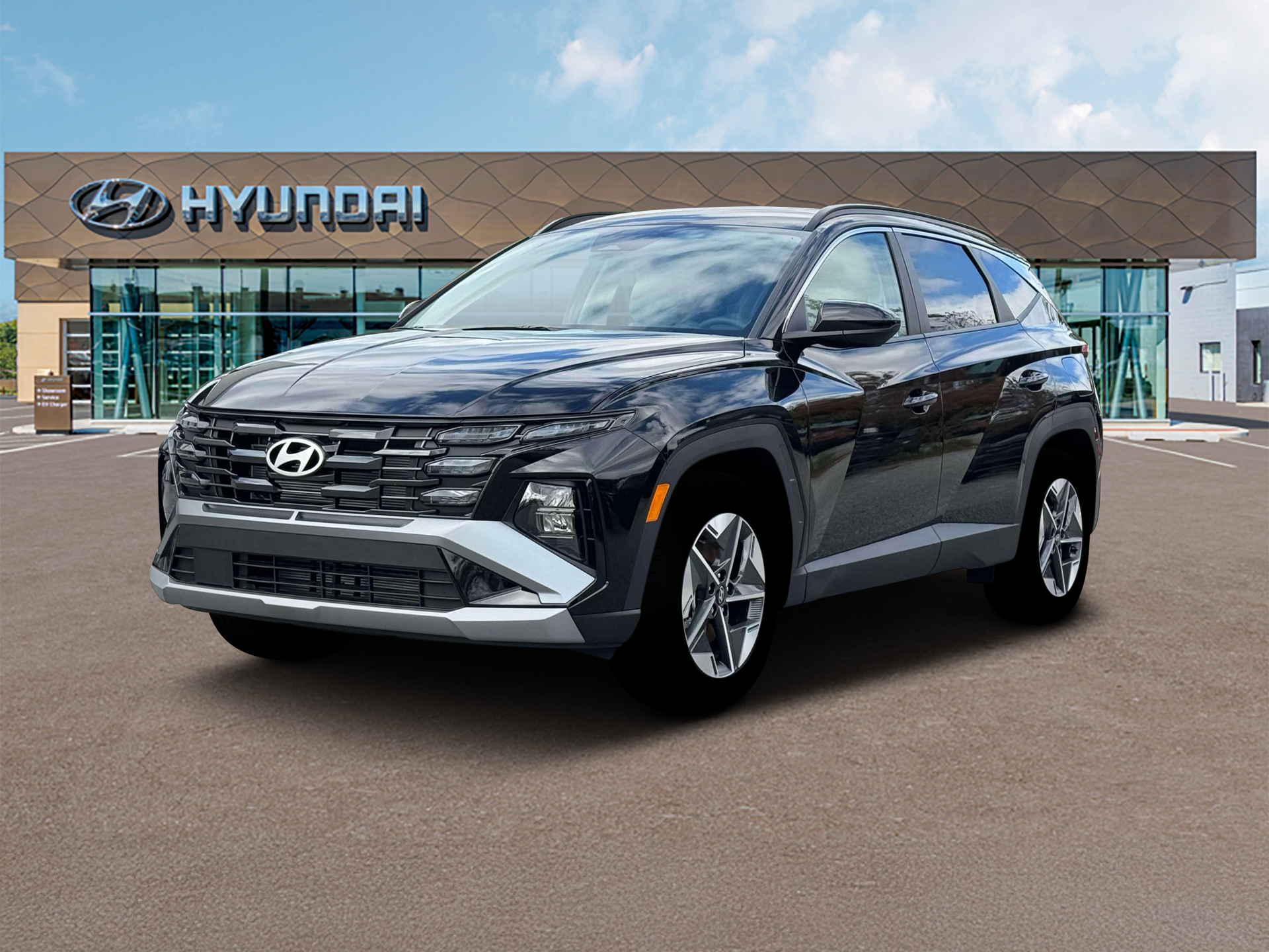 New 2025 Black Hyundai SEL FWD image 1