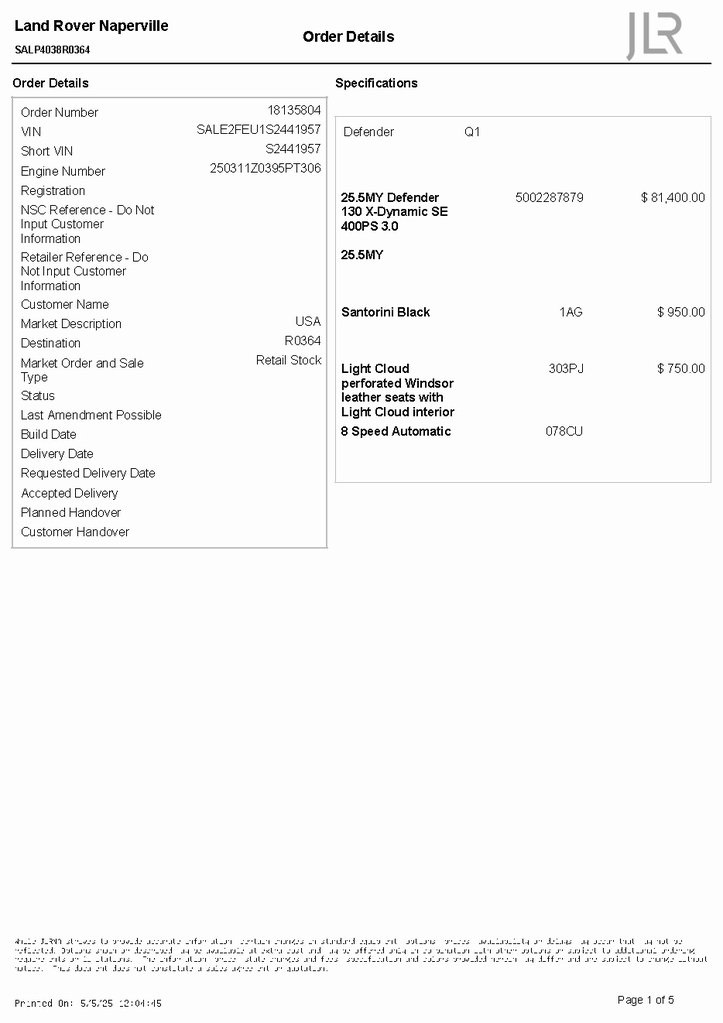 2025 LAND ROVER DEFENDER - Image 3