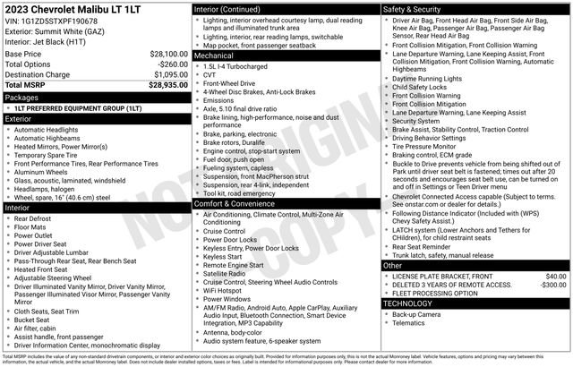 2023 Chevrolet Malibu 1LT's photo