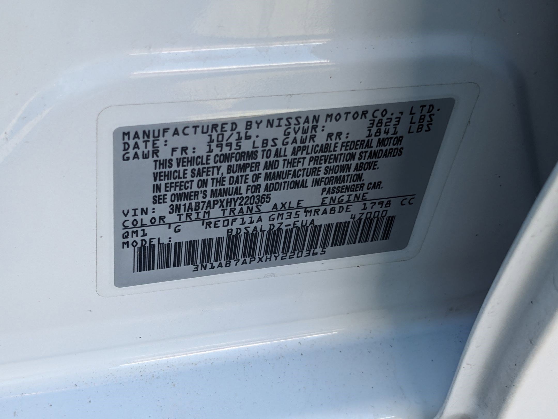 2017 Nissan Sentra SV photo 29