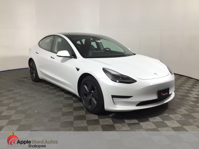 Used 2021 Tesla Model 3 Base with VIN 5YJ3E1EA4MF009491 for sale in Apple Valley, Minnesota