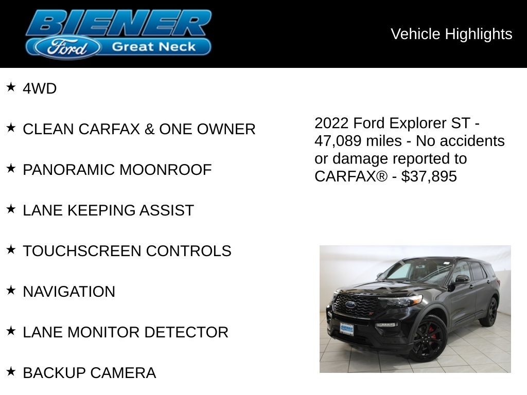 Certified Used 2022 Black Ford ST image 1