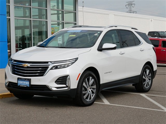 Certified 2022 Chevrolet Equinox Premier with VIN 3GNAXXEV3NS190087 for sale in Roseville, Minnesota