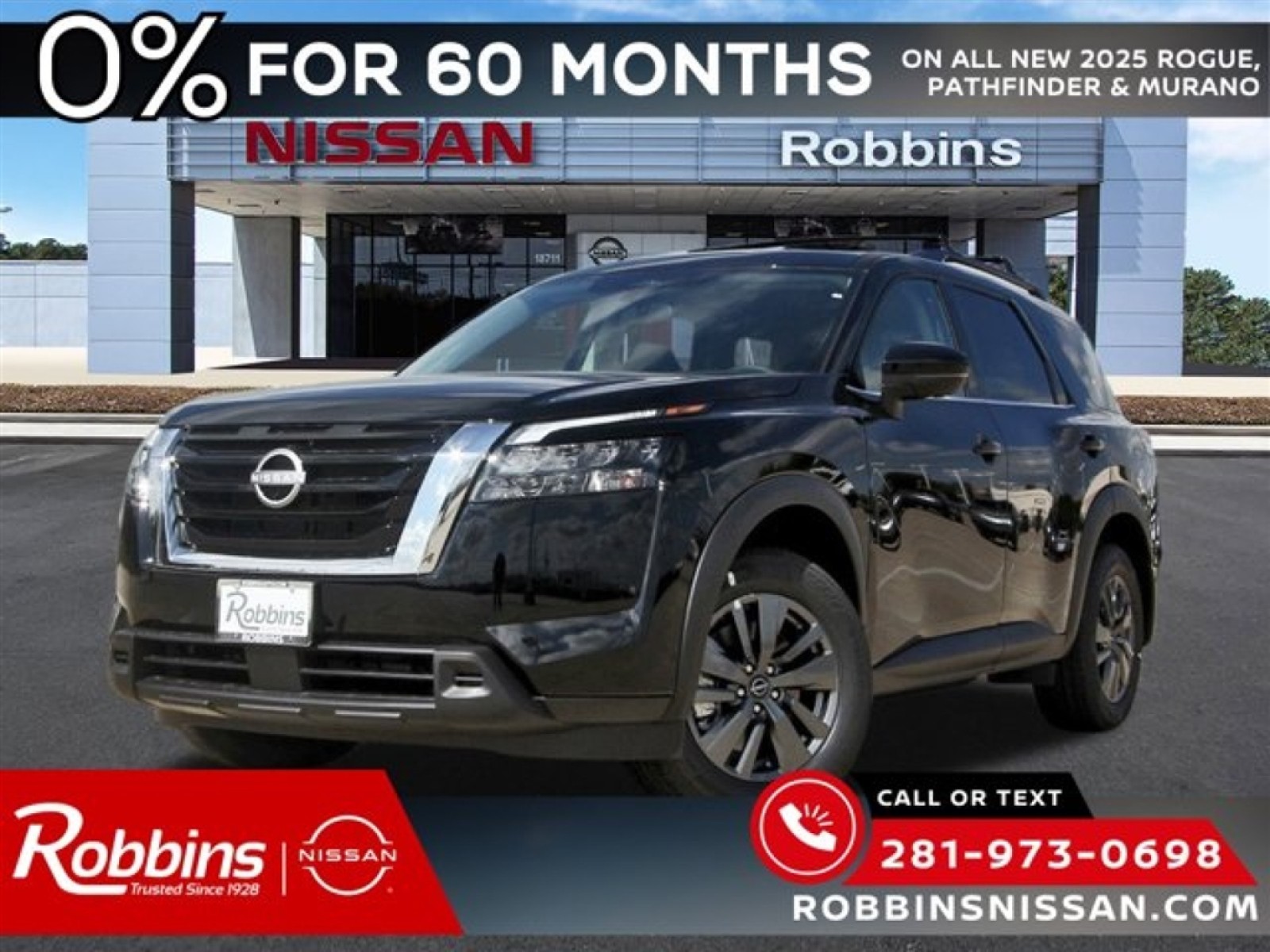 2025 Nissan Pathfinder SV Black at Robbins Nissan