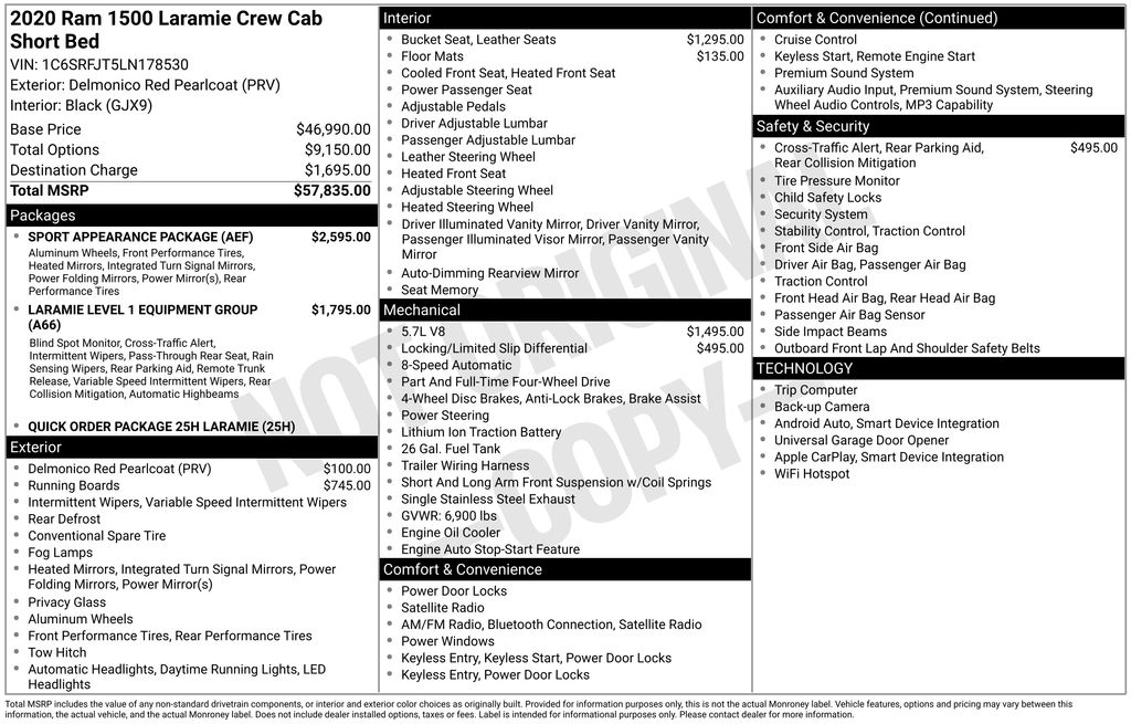2020 RAM Ram 1500 Pickup Laramie's photo