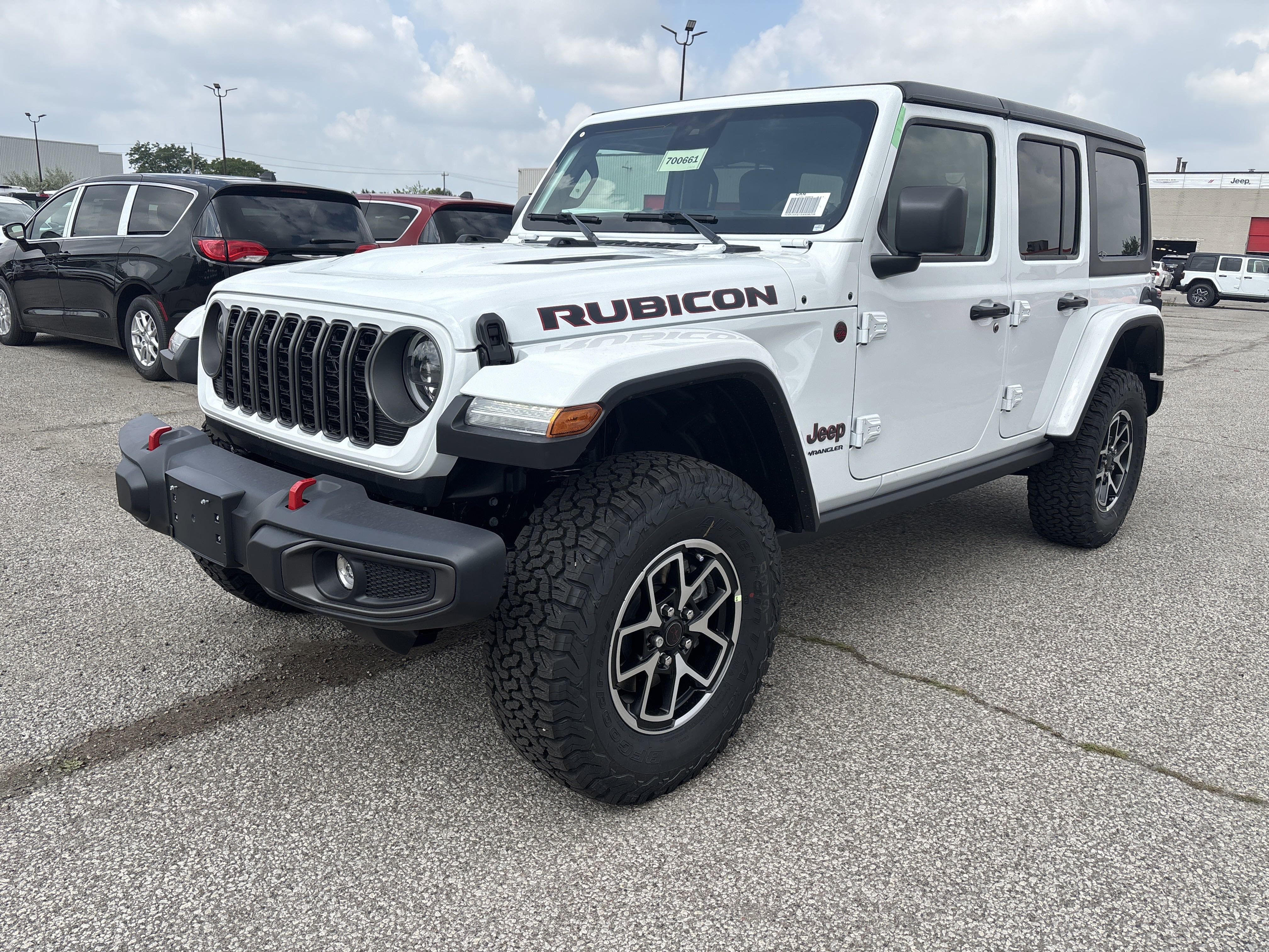New 2025 Bright White Jeep Rubicon image 1