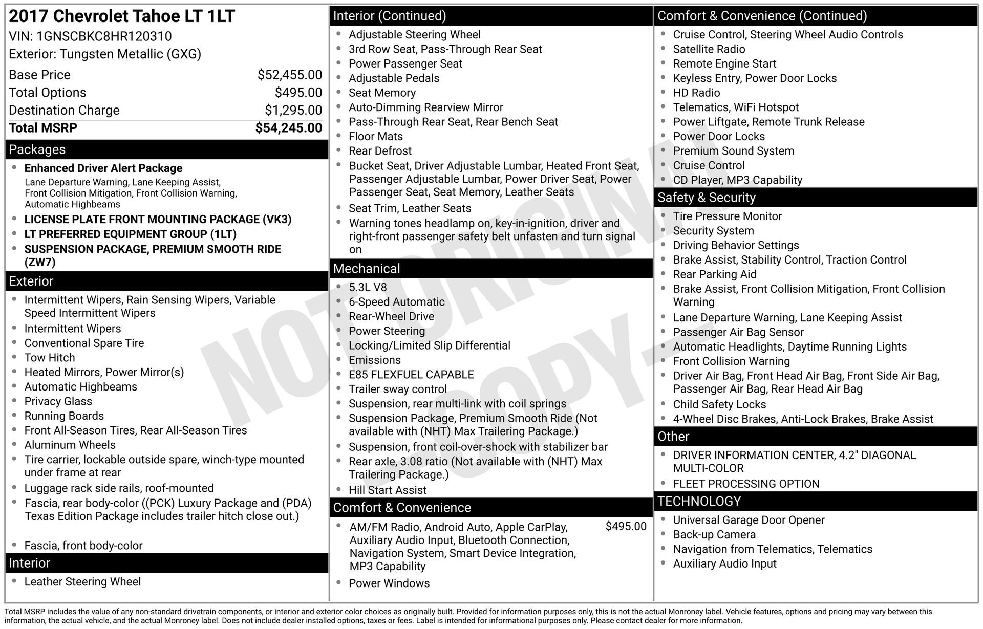 2017 Chevrolet Tahoe LT's photo