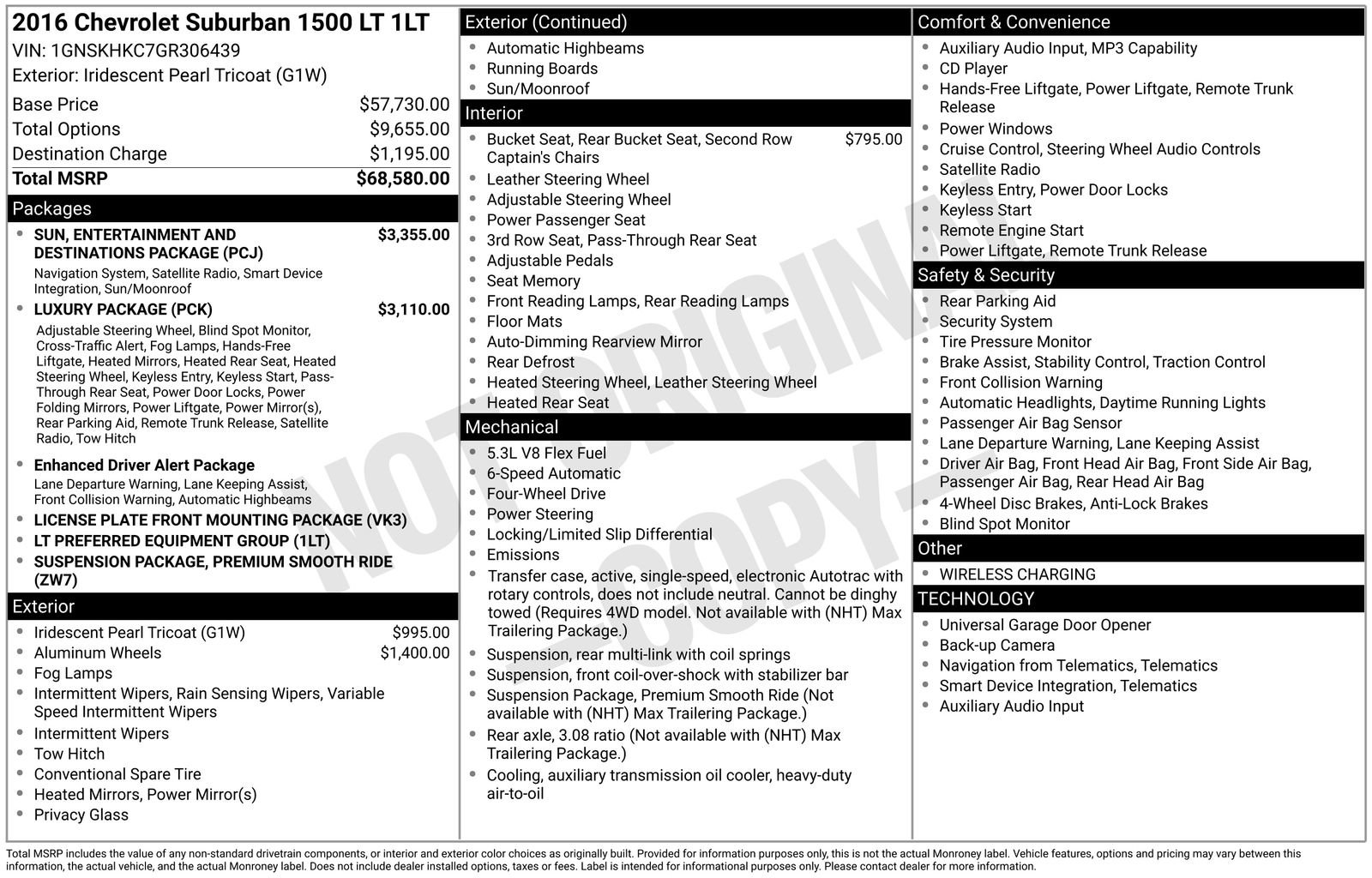 Used 2016 Chevrolet Suburban LT with VIN 1GNSKHKC7GR306439 for sale in Baxter, Minnesota