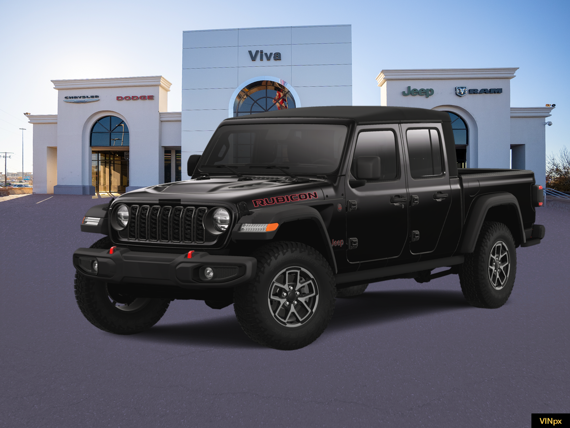 New 2025 Black Clear-Coat Exterior Paint Jeep Rubicon image 1